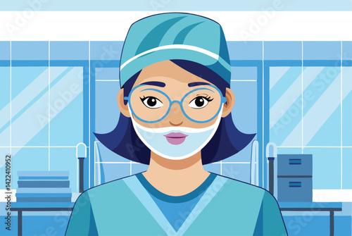 surgeon with surgical instruments