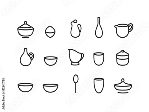 Gravy Icon Minimalist 2D Line Art