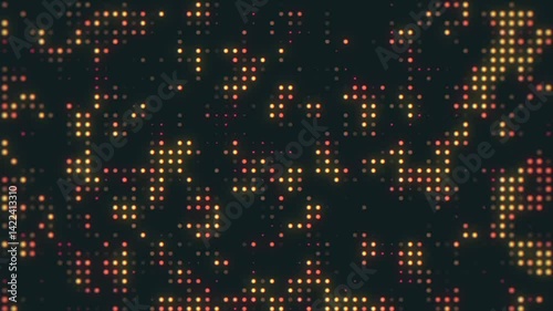 Glowing Dotted Digital Grid Background Animation | Futuristic Abstract Tech Loop