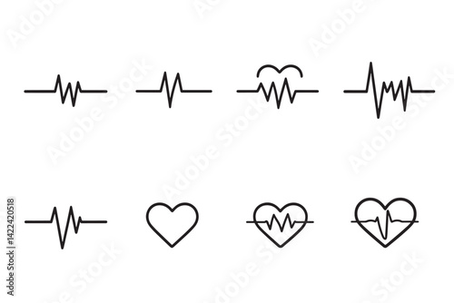 Heartbeat Icon Ultra Minimalist Design
