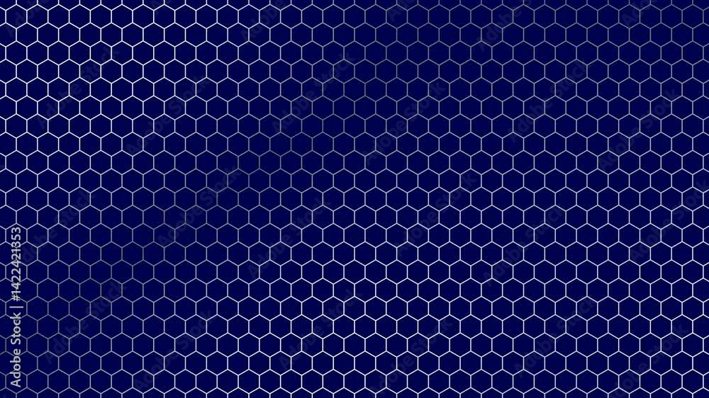 Motion tech hexagonal textured background. Dark color dynamic creative backdrop. Moving abstract pattern animation. Geometric shape