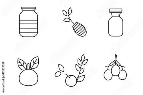 Honey Mustard Icon 2D Minimalist Design