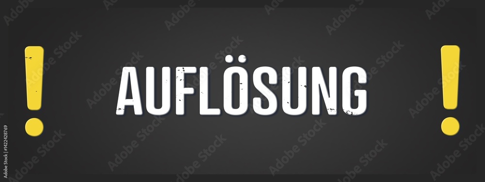 Fototapeta premium Aufloesung (resolution) - A blackboard illustration with white text.