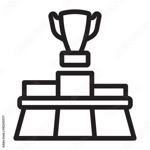 podium line icon