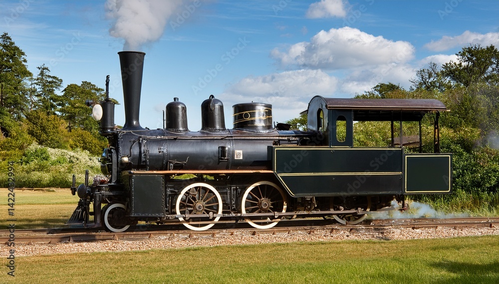 Naklejka premium steam train in the countryside