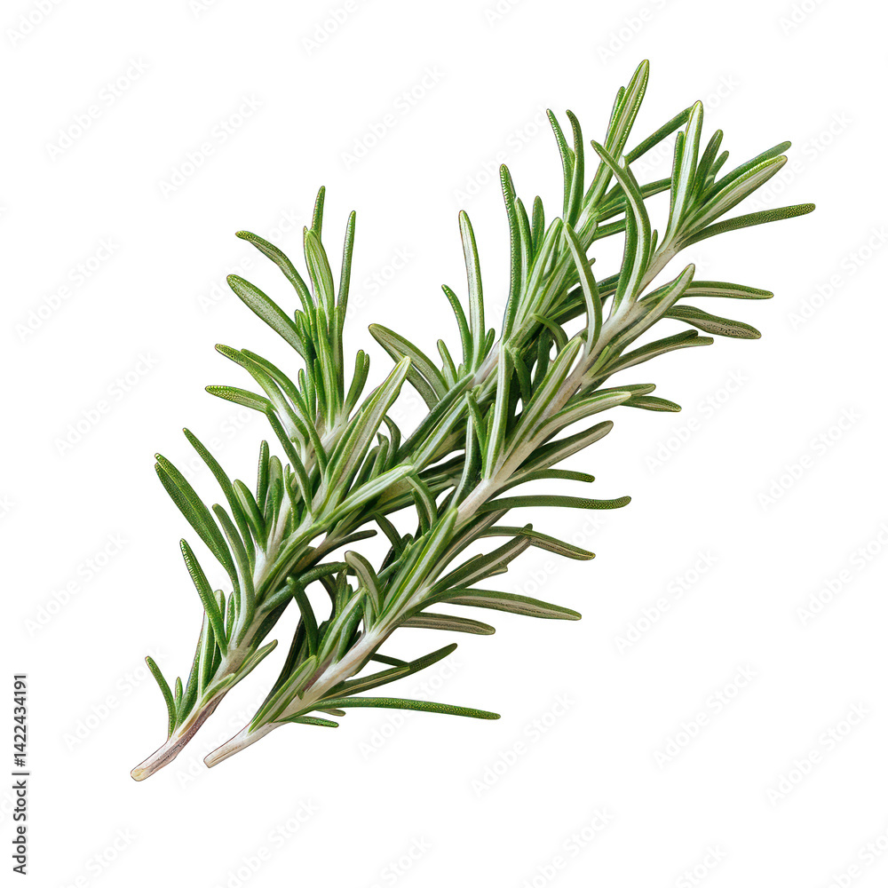 Fototapeta premium rosemary on white background