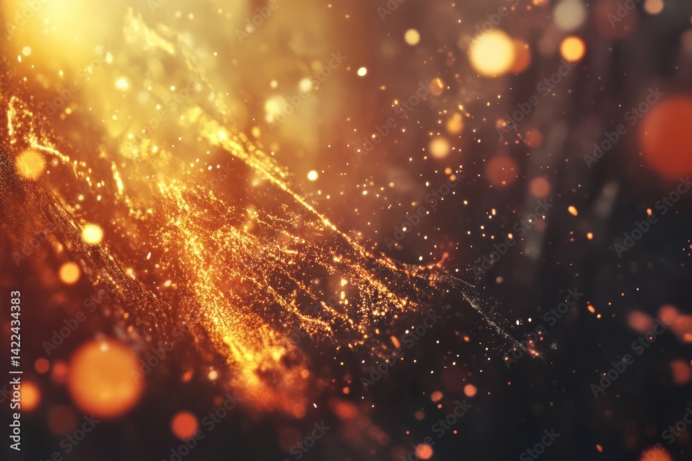 Abstract fiery particles design Abstract fiery particles design