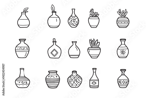 Ladoo ultra minimalist line art icons