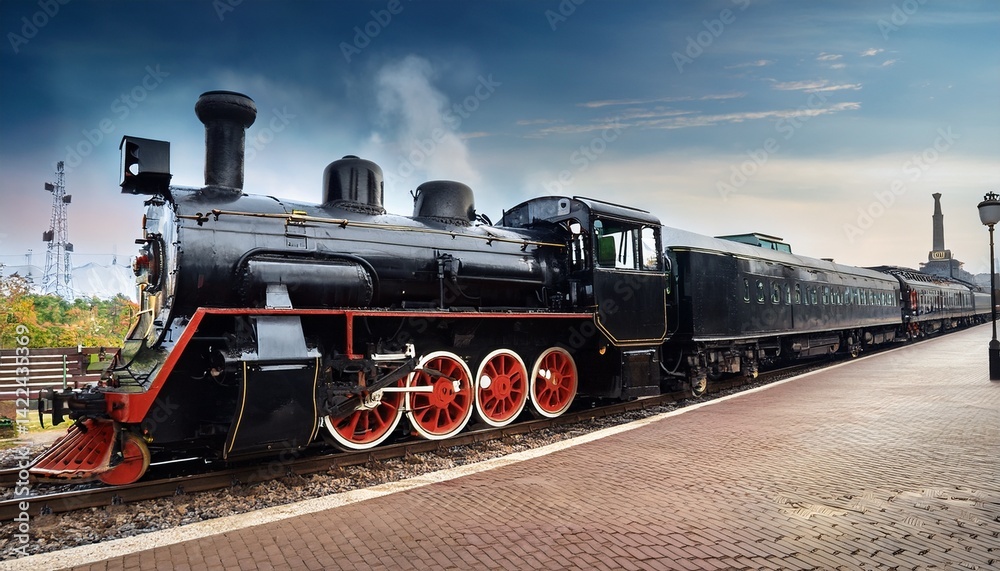 Obraz premium old steam locomotive