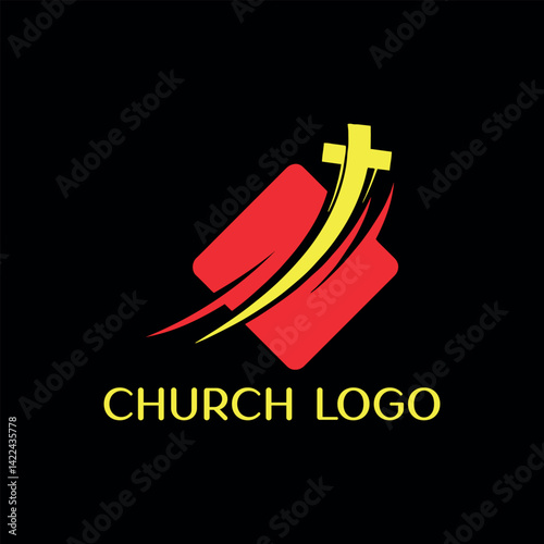 church bible logo design vector