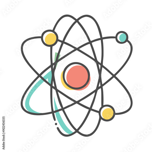 atom icon, atom vector illustration-simple illustration of atom, perfect for atom logos and icons