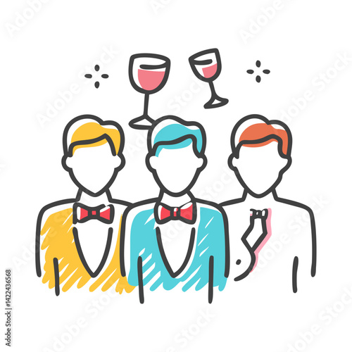 bachelor party icon, bachelor party vector illustration-simple illustration of bachelor party, perfect for bachelor party logos and icons