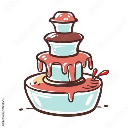 chocolate fountain icon, chocolate fountain vector illustration-simple illustration of chocolate fountain, perfect for chocolate fountain logos and icons