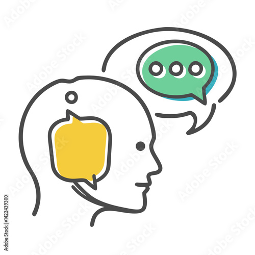 conversational ai icon, conversational ai vector illustration-simple illustration of conversational ai, perfect for conversational ai logos and icons
