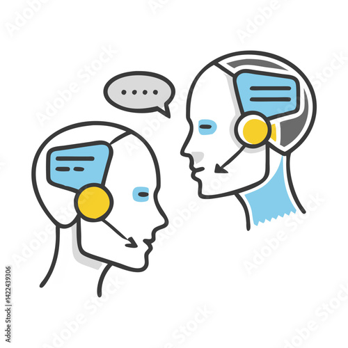 conversational ai icon, conversational ai vector illustration-simple illustration of conversational ai, perfect for conversational ai logos and icons