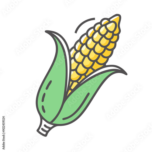 corn icon, corn vector illustration-simple illustration of corn, perfect for corn logos and icons