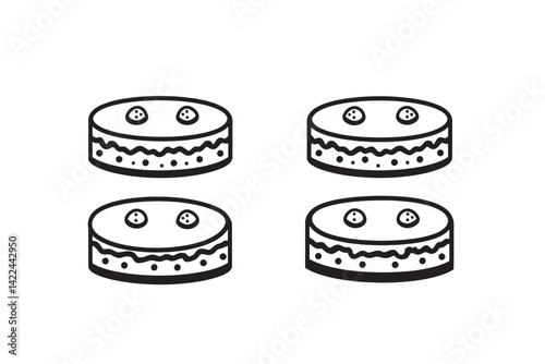 Linzer Torte minimalist 2D line image