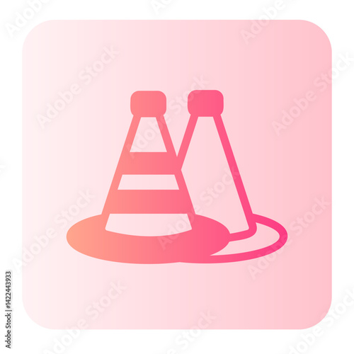 Traffic Cone gradient icon