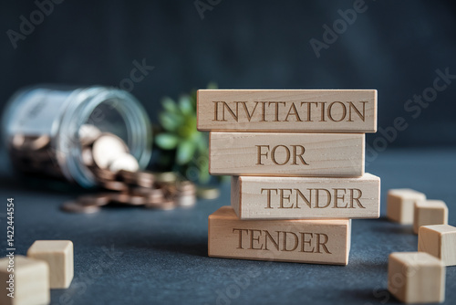 Stacked wooden blocks display 