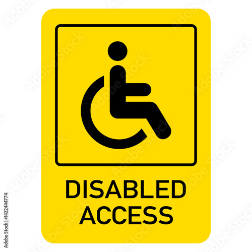 disabled access sign.