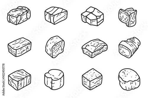 Meatloaf Ultra Minimalist Line Art Icon