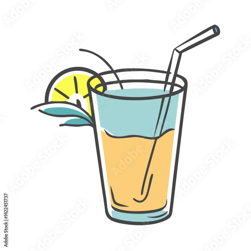 juice glass icon, juice glass vector illustration-simple illustration of juice glass, perfect for juice glass logos and icons