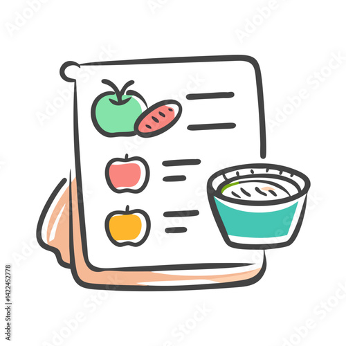 meal plan icon, meal plan vector illustration-simple illustration of meal plan, perfect for meal plan logos and icons