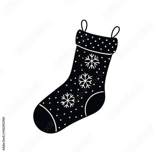 christmas sock isolated on white