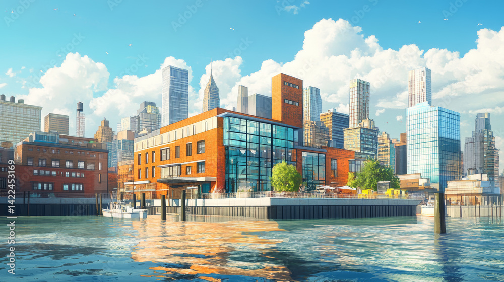 Fototapeta premium Orientation & Layout Architects carefully orient buildings to take advantage of iconic views. Open floor plans allow the view to be visible from multiple angles. 