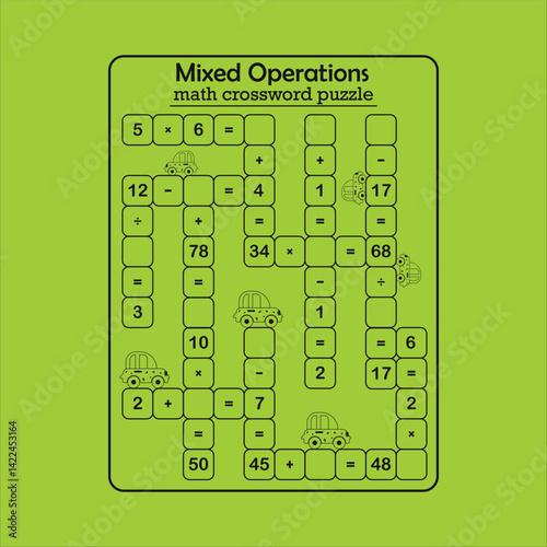 Math maze puzzle worksheets for child