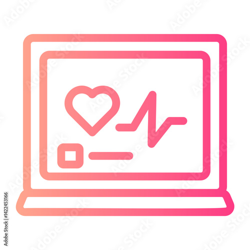 Electrocardiogram gradient icon