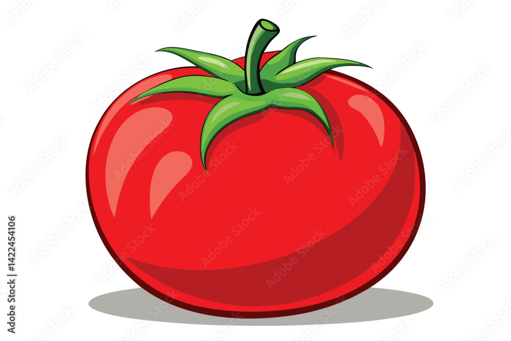 red tomato isolated vector on white red tomato isolated vector on white