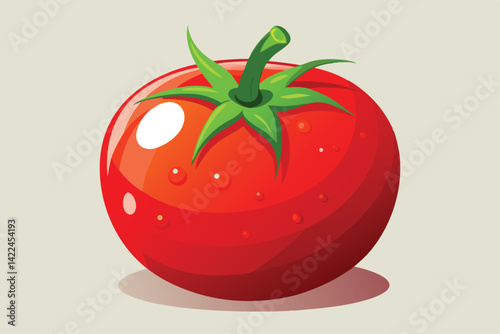 red tomato isolated vector on white