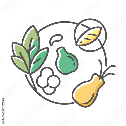 Wallpaper Mural natural ingredients icon, natural ingredients vector illustration-simple illustration of natural ingredients, perfect for natural ingredients logos and icons Torontodigital.ca