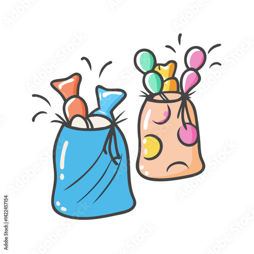 party favor bags icon, party favor bags vector illustration-simple illustration of party favor bags, perfect for party favor bags logos and icons