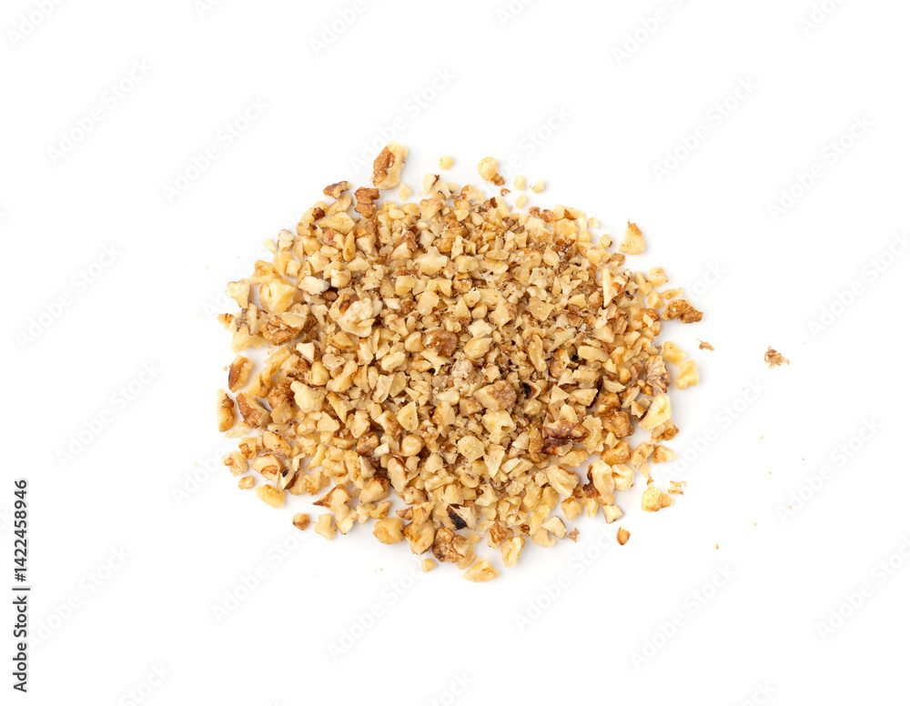 Grated wallnut , broken roasted walnuts, heap of nuts crumbs, whole kernel pieces, fractions Grated wallnut , broken roasted walnuts, heap of nuts crumbs, whole kernel pieces, fractions