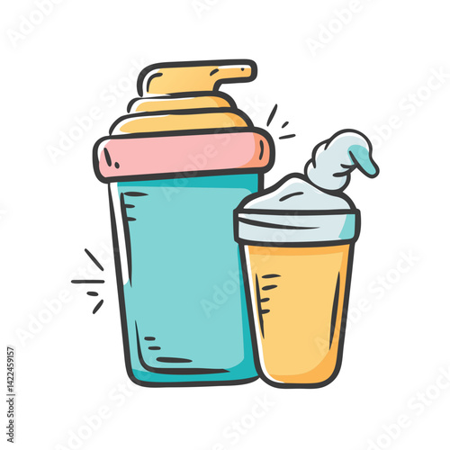 protein shake icon, protein shake vector illustration-simple illustration of protein shake, perfect for protein shake logos and icons