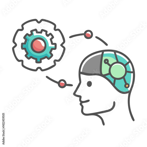 reinforcement learning icon, reinforcement learning vector illustration-simple illustration of reinforcement learning, perfect for reinforcement learning logos and icons