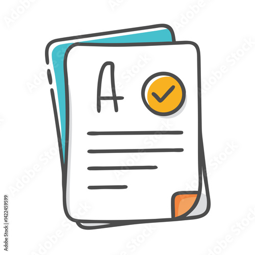 report card icon, report card vector illustration-simple illustration of report card, perfect for report card logos and icons