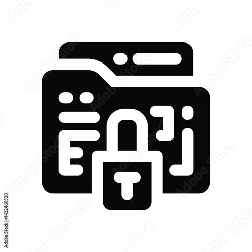 data protect glyph icon. Strong and solid vector icon for websites, mobile interfaces, presentations, and visual branding. High quality and easy to edit.