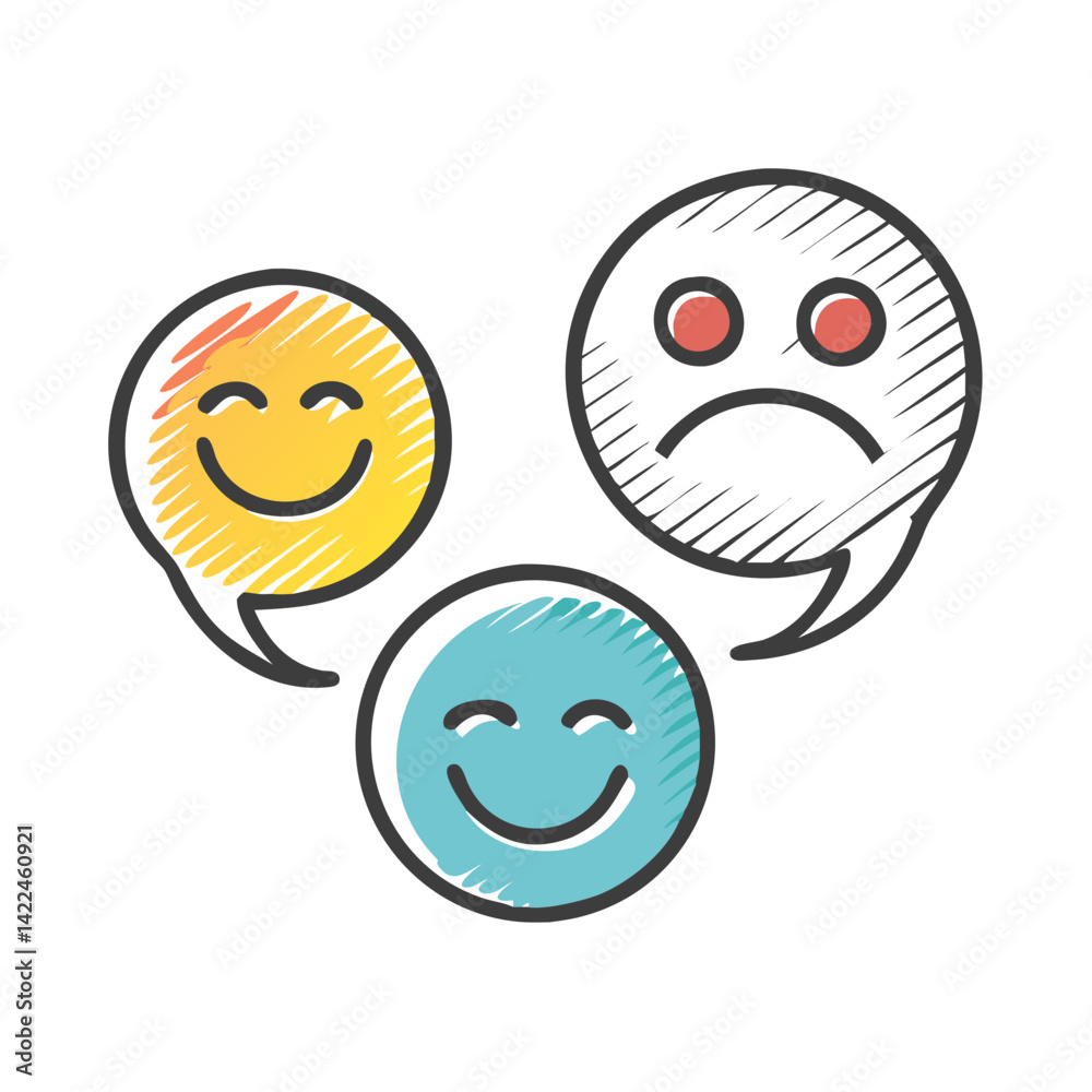 Fototapeta premium sentiment analysis icon, sentiment analysis vector illustration-simple illustration of sentiment analysis, perfect for sentiment analysis logos and icons