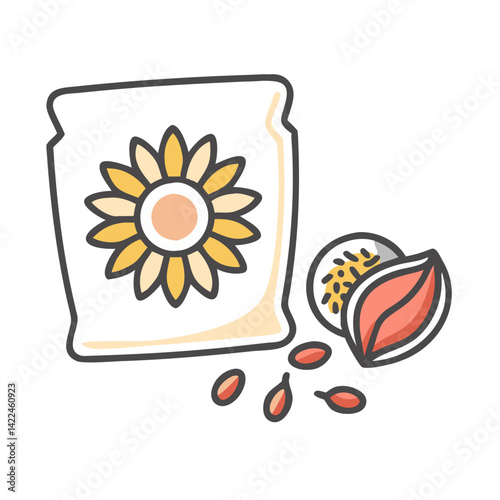 seeds sunflower or chia icon, seeds sunflower or chia vector illustration-simple illustration of seeds sunflower or chia, perfect for seeds sunflower or chia logos and icons