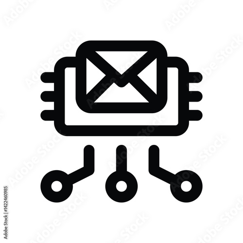 email line icon. Clean and minimalist vector icon for websites, mobile apps, presentations, and logos. Fully scalable and customizable for any project.