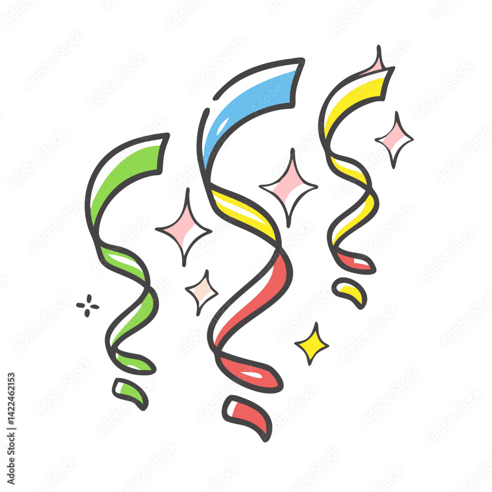 Obraz premium streamers icon, streamers vector illustration-simple illustration of streamers, perfect for streamers logos and icons