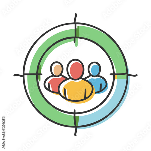 target audience icon, target audience vector illustration-simple illustration of target audience, perfect for target audience logos and icons