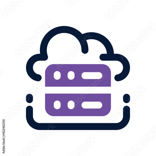cloud server dual tone icon. Sleek and modern vector icon for websites, mobile apps, marketing materials, and corporate design. Fully scalable and ready to use.