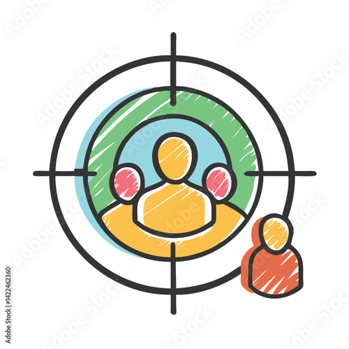 target audience icon, target audience vector illustration-simple illustration of target audience, perfect for target audience logos and icons