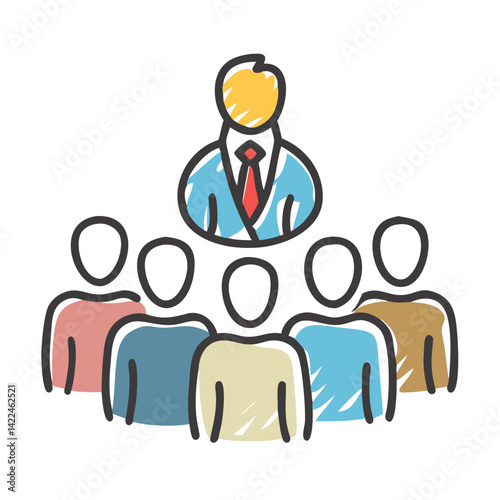 team leader icon, team leader vector illustration-simple illustration of team leader, perfect for team leader logos and icons