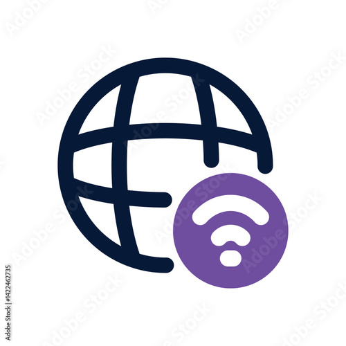 internet dual tone icon. Sleek and modern vector icon for websites, mobile apps, marketing materials, and corporate design. Fully scalable and ready to use.