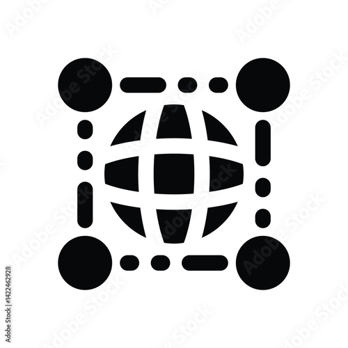 network  glyph icon. Strong and solid vector icon for websites, mobile interfaces, presentations, and visual branding. High quality and easy to edit.